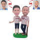 baseball couple custom bobblehead