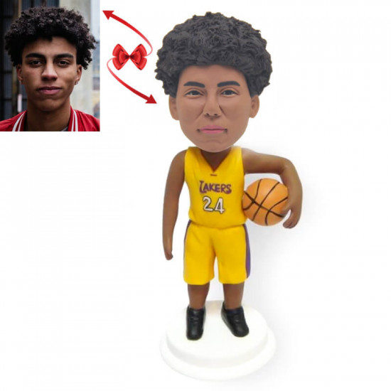 Personalized Lakers Basketball Bobblehead - Unique Gift for Basketball Fans