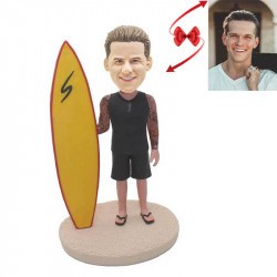 beach with surfboard cool surfboard custom bobblehead