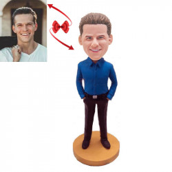 business casual male custom bobblehead