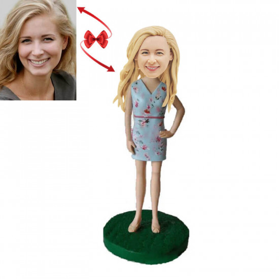 Celebrating Stylish Elegance: Custom Fashion Skirt Bobbleheads