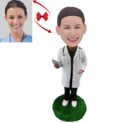 female doctor custom bobblehead