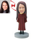 female graduate custom bobblehead