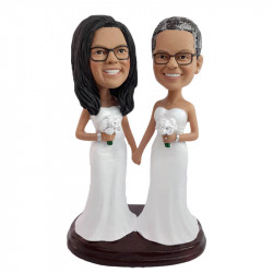 female same-sex custom bobbleheads