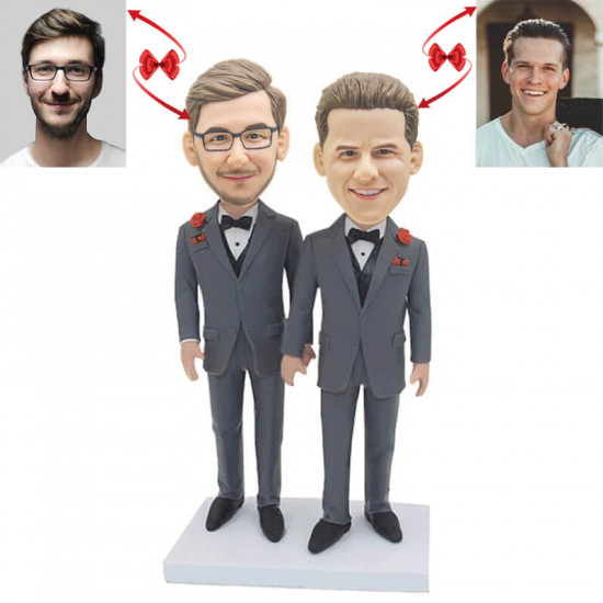 groom and groomsman custom bobblehead