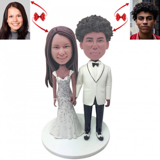 happy wedding custom bobbleheads