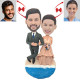 hawaii beach wedding anniversary custom bobblehead