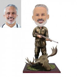 hunter with a gun custom bobblehead