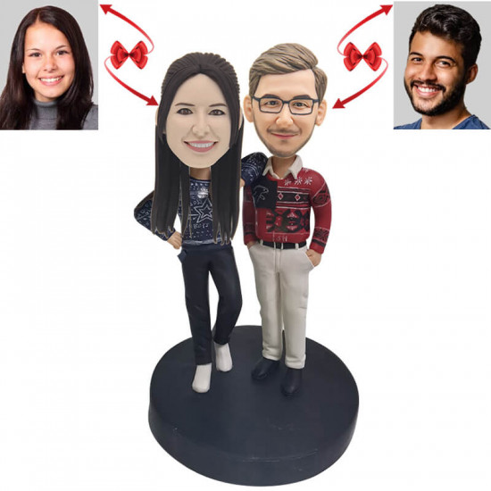 leisure men and women custom bobblehead