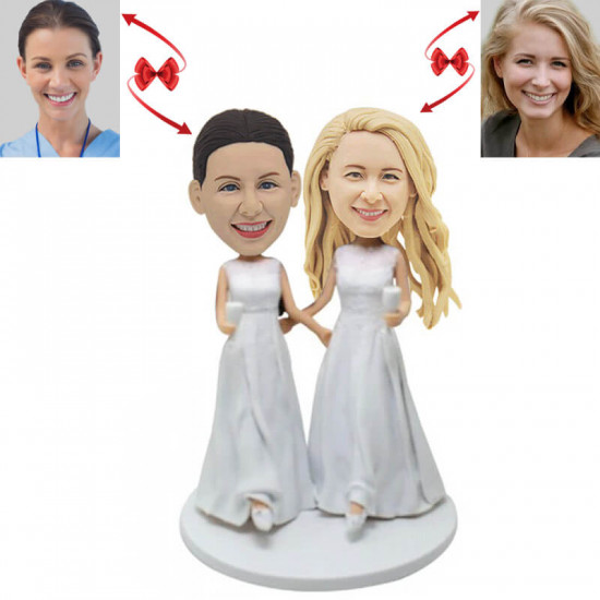 lesbian wedding custom bobblehead