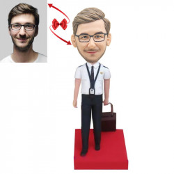 male flight attendants custom bobblehead