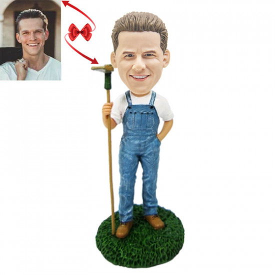 male gardener custom bobblehead