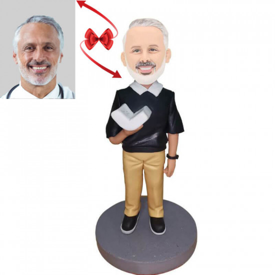 male reader teacher writer custom bobblehead