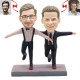 male same-sex couple custom bobblehead