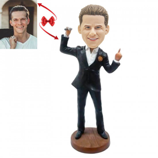 male singer custom bobblehead