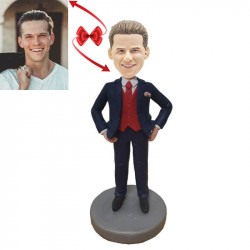 man in suit custom bobblehead