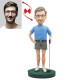 men's golfer custom bobblehead