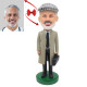 old man in a long coat custom bobblehead