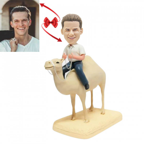 riding a camel custom bobblehead