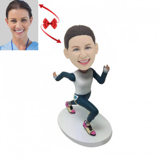 running woman custom bobblehead