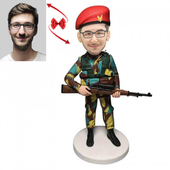 soldier with a gun custom bobblehead b