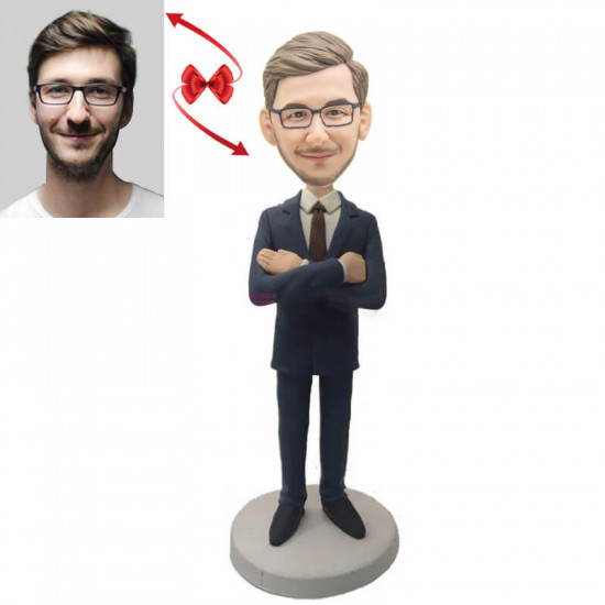 successful businessman custom bobblehead