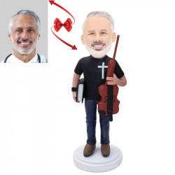 violin player custom bobblehead