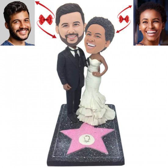 walk of fame couple custom bobblehead