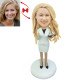 white suit office lady custom bobblehead