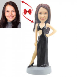 woman in formal wear custom bobblehead