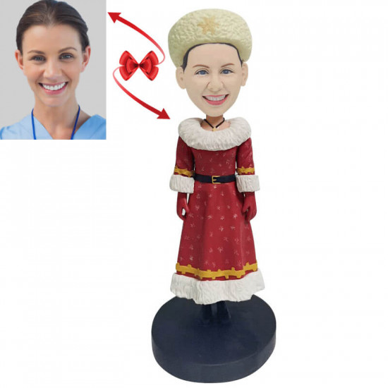 women in christmas clothes custom bobblehead